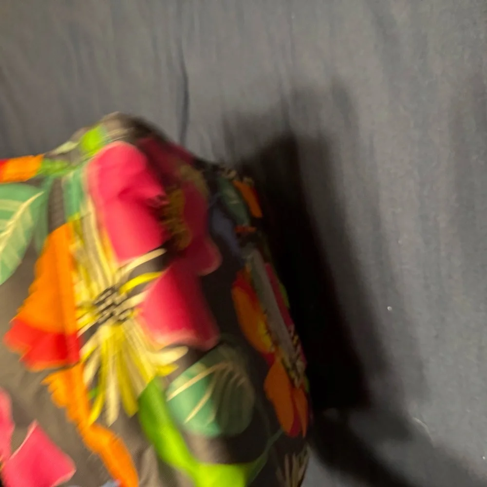 Vera Bradley Floral Bag in Pink, Orange, and Gray